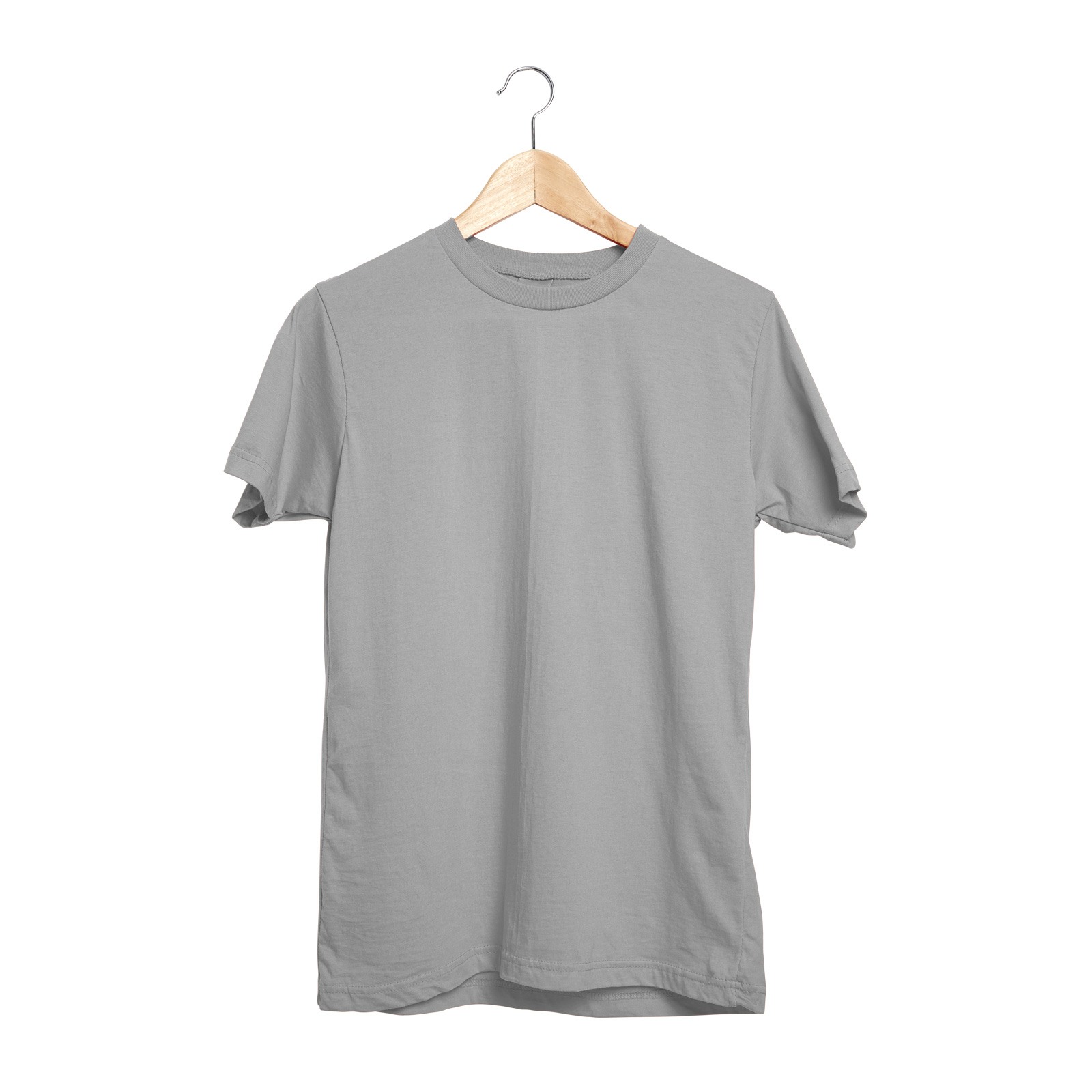 488722 GARDENYA GRİ L SIFIR YAKA TİŞÖRT