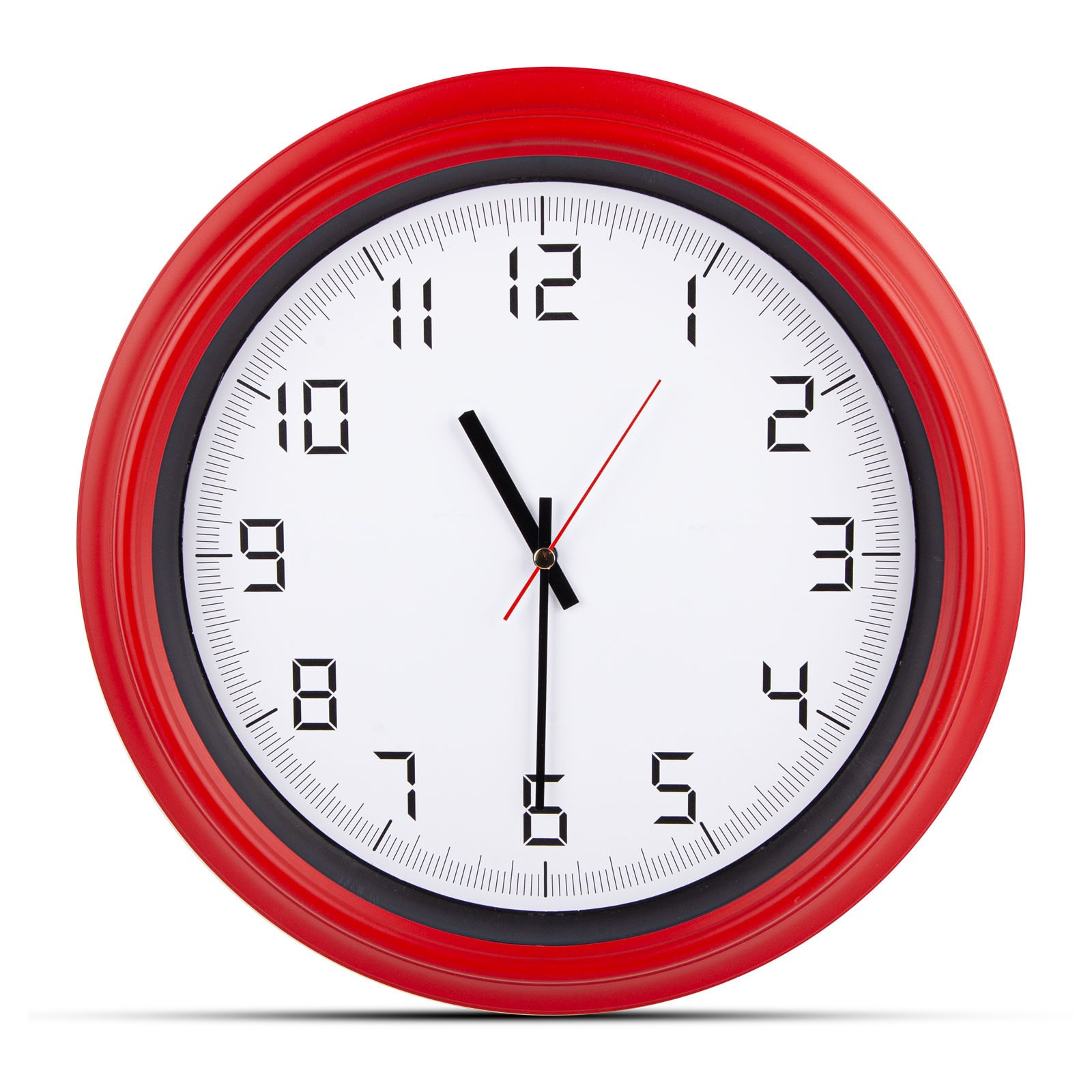 5007 ATLAS SİYAH PLASTİK KASA DUVAR SAATİ (380MM)