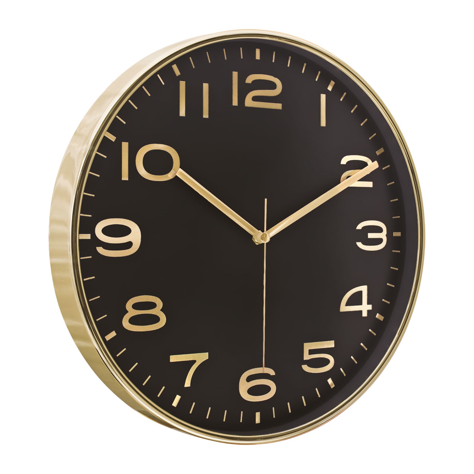 5010 HADES406 ALTIN-BEYAZ METALİZE ÇERÇEVE DUVAR SAATİ(380 MM)