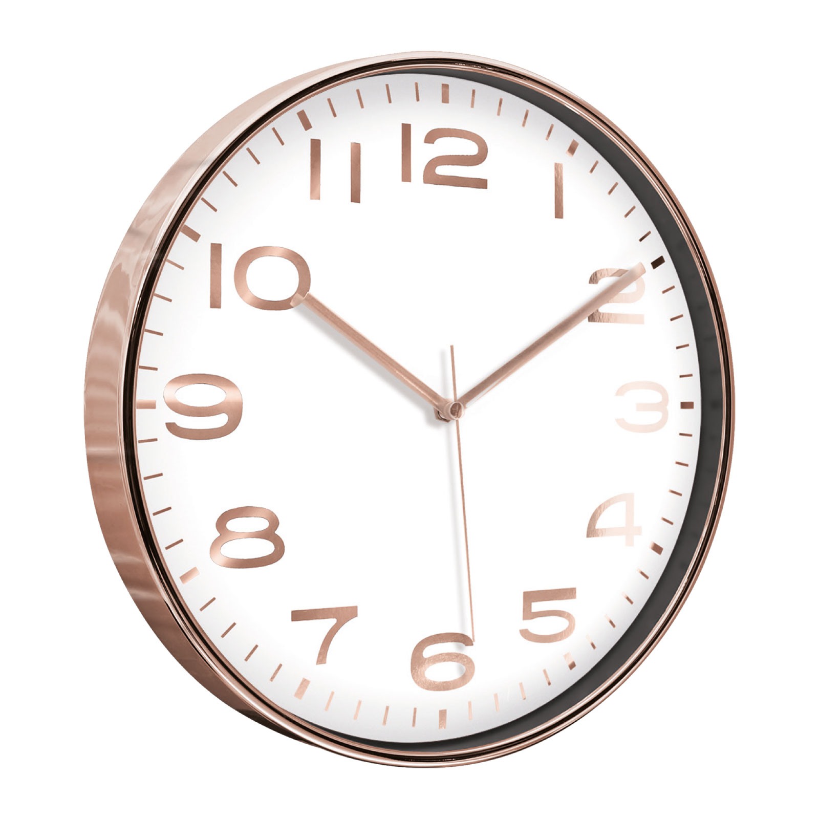 5010 HADES406 ALTIN-BEYAZ METALİZE ÇERÇEVE DUVAR SAATİ(380 MM)