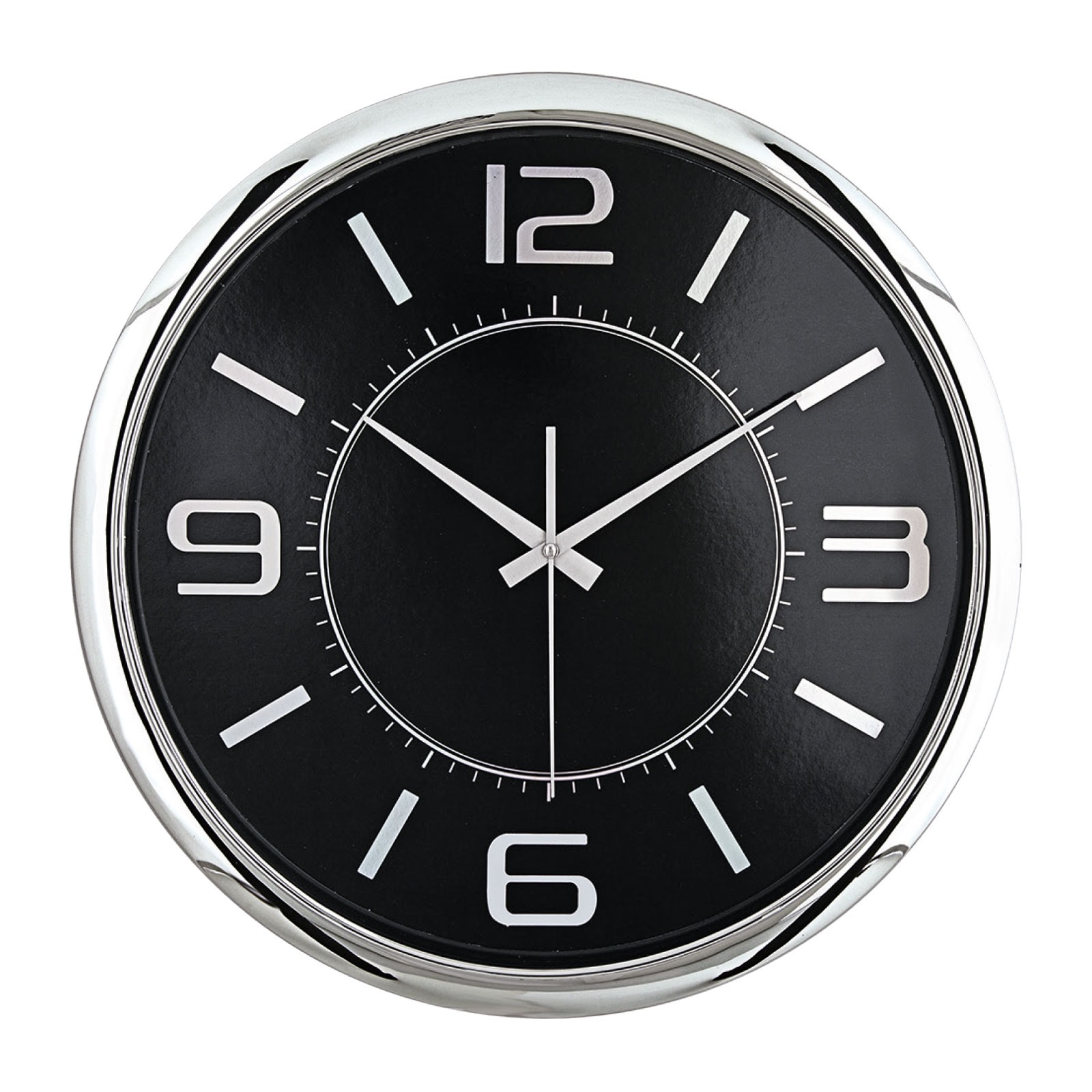 5013 HELLEN404 SİYAH-ALTIN METALİZE ÇERÇEVE DUVAR SAATİ (420 MM)