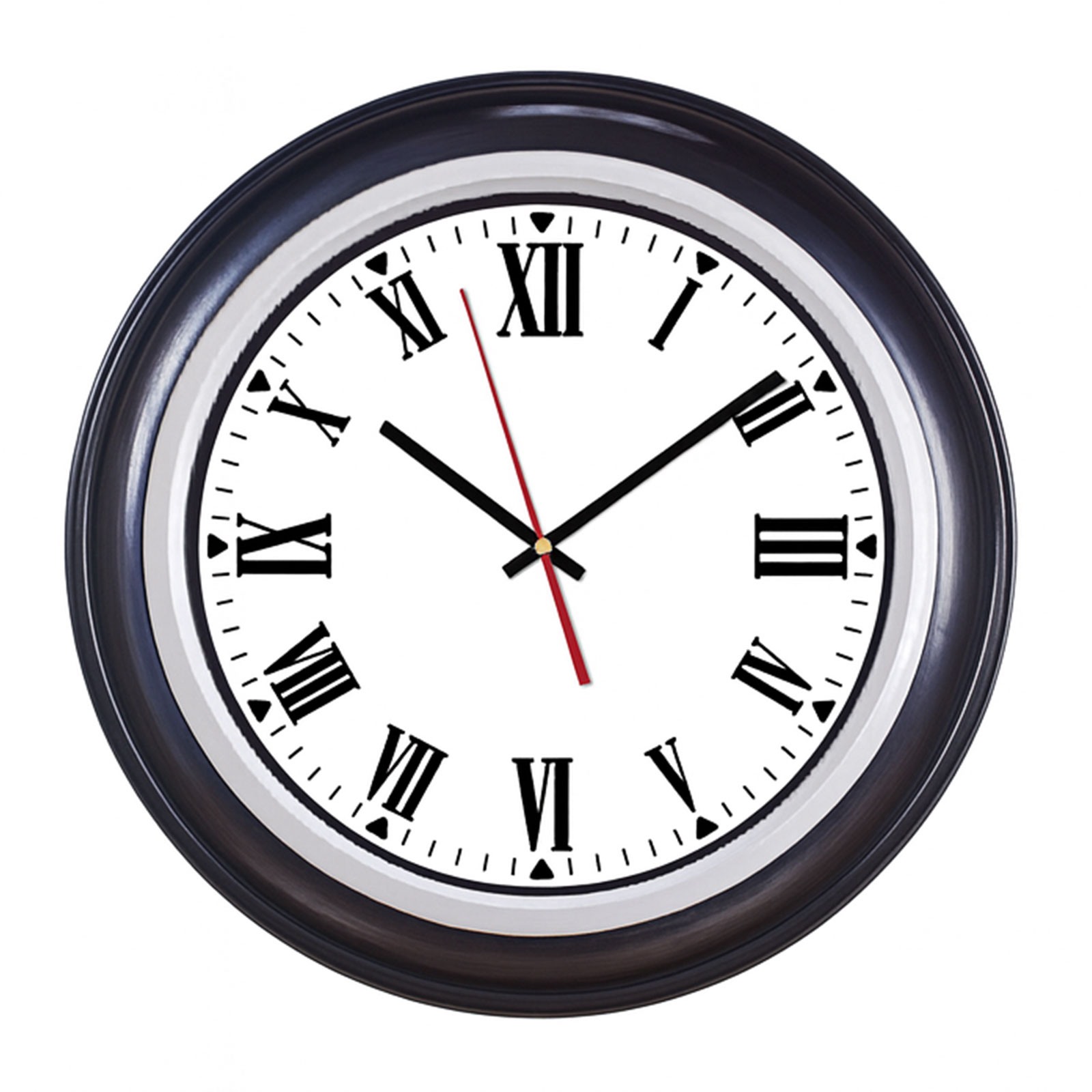 6268 BENDİS509 BEYAZ-GÜMÜŞ BRİSTOL KADRAN DUVAR SAATİ (400 MM)