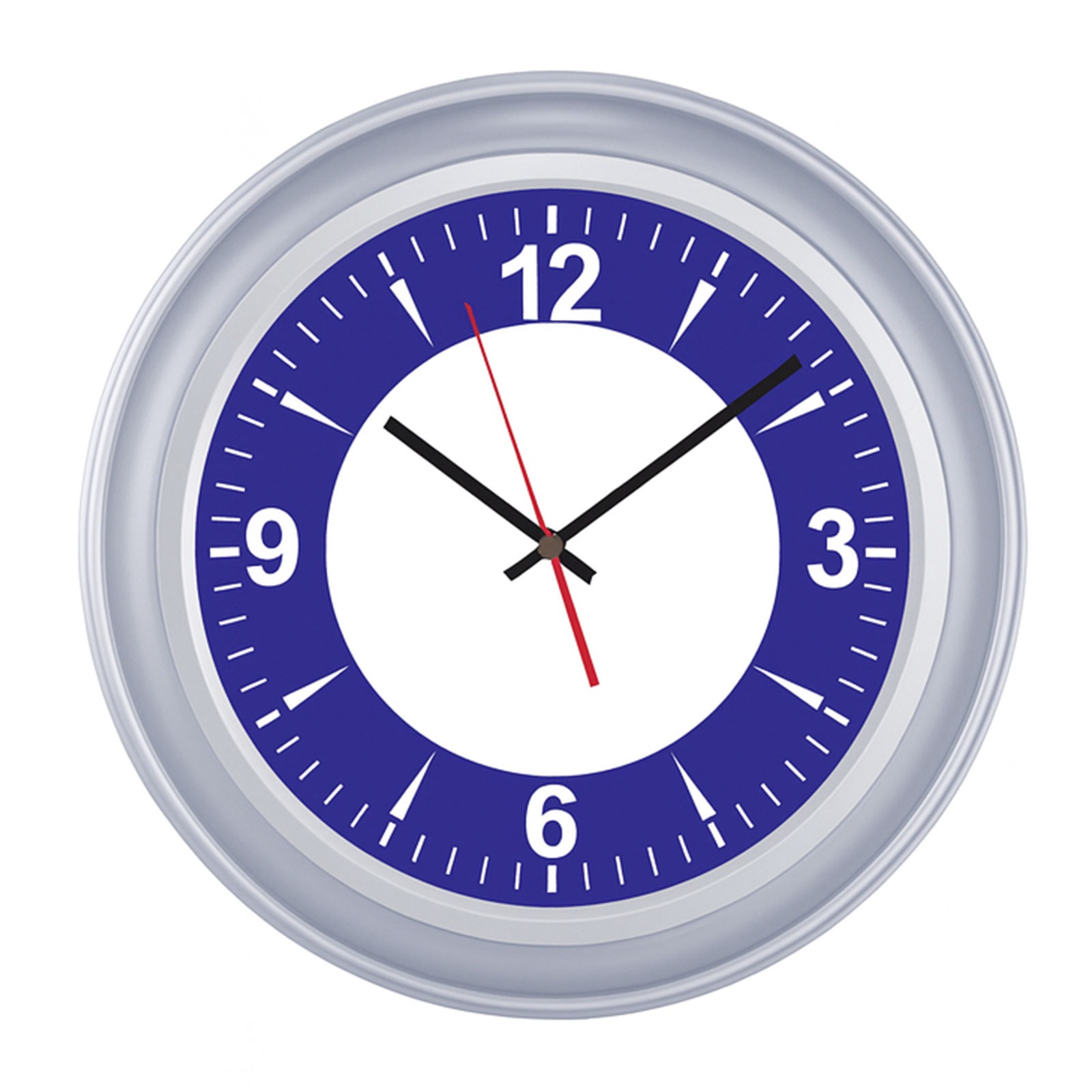 6268 BENDİS509 BEYAZ-GÜMÜŞ BRİSTOL KADRAN DUVAR SAATİ (400 MM)