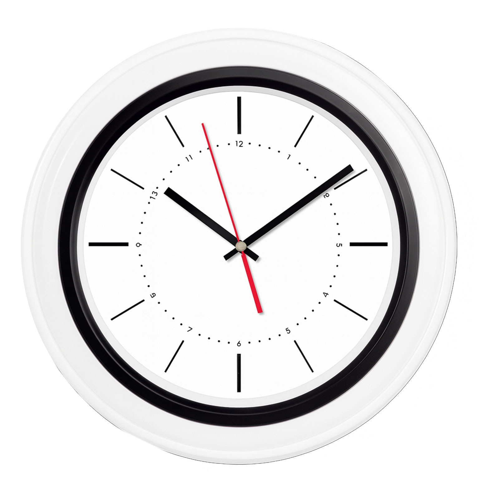 6268 BENDİS509 BEYAZ-GÜMÜŞ BRİSTOL KADRAN DUVAR SAATİ (400 MM)