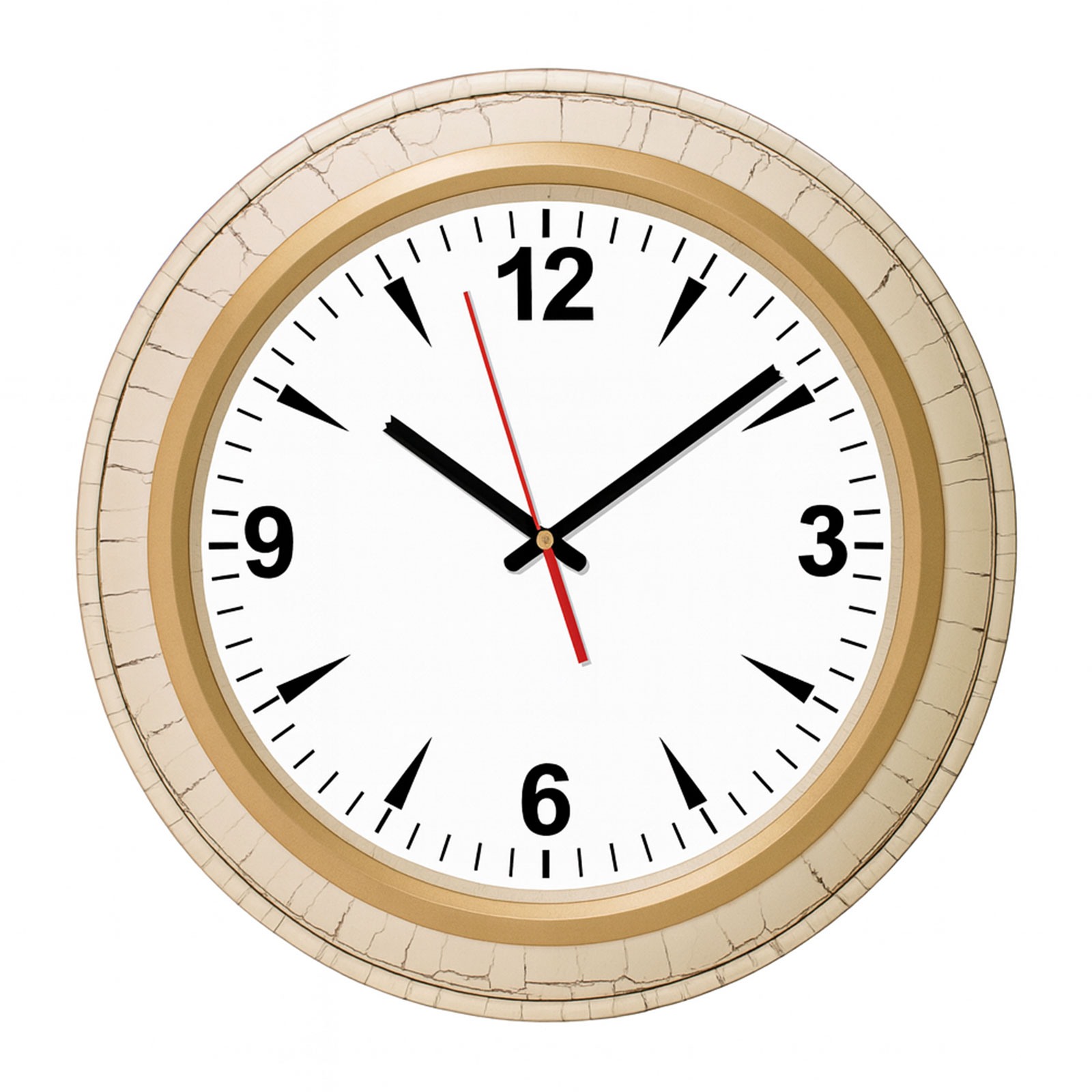 6268 BENDİS509 BEYAZ-GÜMÜŞ BRİSTOL KADRAN DUVAR SAATİ (400 MM)