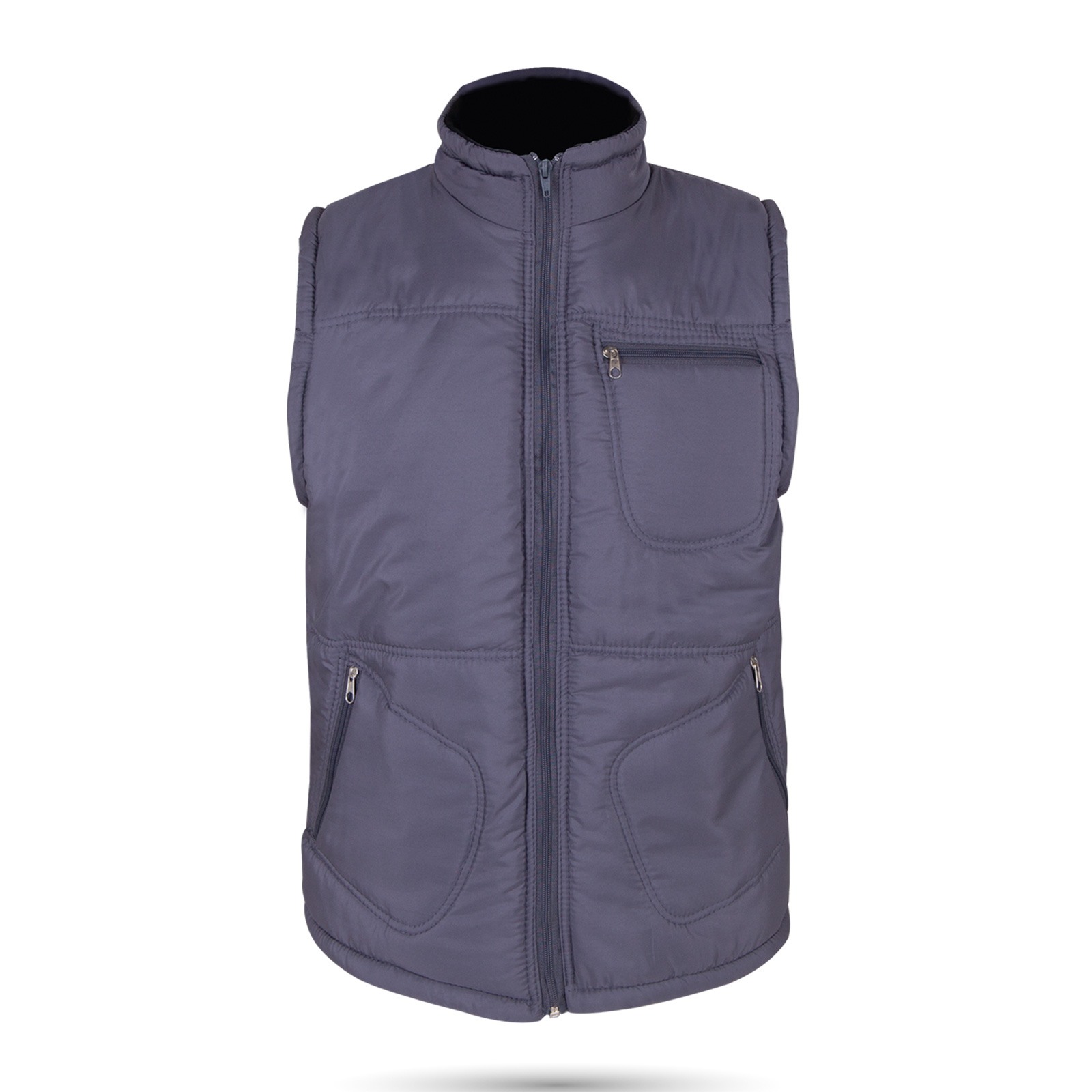 948017 ALASKA FÜME ÜÇ CEPLİ ŞİŞME YELEK L