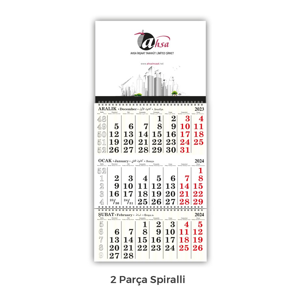 ALA-02 2 PARÇA SPİRALLİ GEMİCİ TAKVİMİ